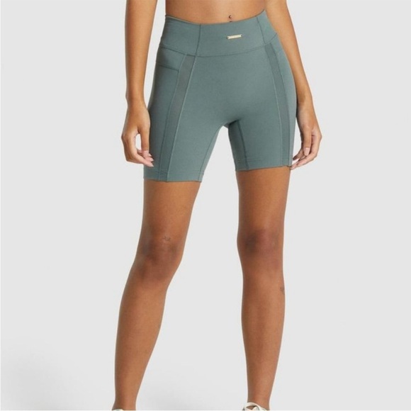GYMSHARK WHITNEY
SIMMONS EUCALYPTUS GREEN
HIGH RISE HIGH WAISTED BIKER
SHORTS XS - Picture 3 of 16